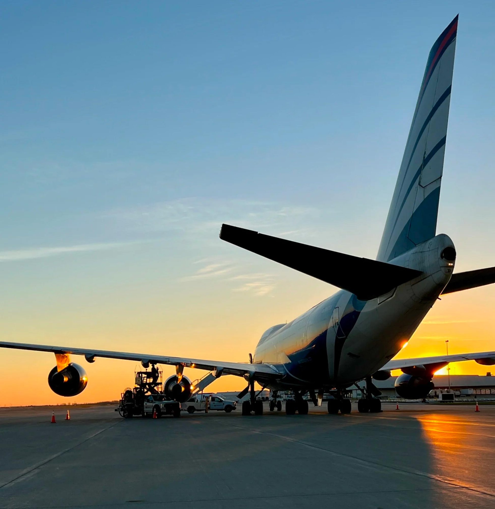 Cargo plane on the runway