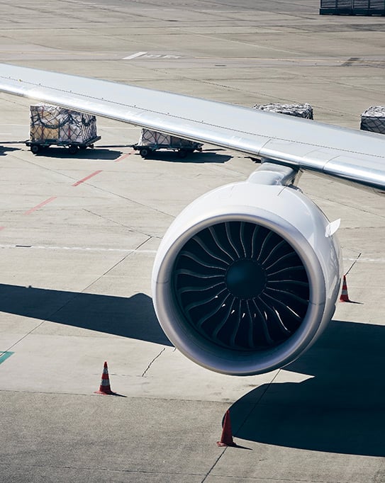 Jet engine closeup